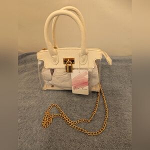 Blush Kiss Mini Clear Crossbody Bag
